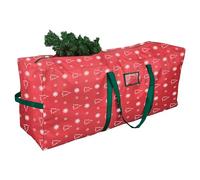Jangostor Sac de Rangement pour Sapin de Noël - pour Sapin de Noël de 270 CM de Haut avec Poignée de Transport, Double Fermeture à glissière, Sac de Rangement étanche Sapin de Noël, 165*38*76 CM Rouge