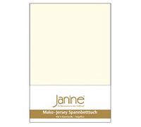 Janine 5007 Drap-housse et drap Mako en jersey, 100 % coton, naturel, 180/200 cm - 200/200 cm