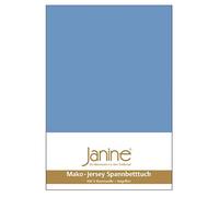 Janine Drap-housse 5007 en jersey Mako 90/190 à 100/200 cm Bleu Couleur 42