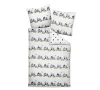 Janine Linge De Lit 2 Pièces - Mako-Soft-Seersucker, Coton, Non Repassage, À Motifs Blanc 135x200cm Blanc