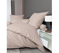 Janine Linge De Lit 2 Pièces - Mako-Soft-Seersucker, Coton, Non Repassage, Uni Beige 135x200cm Beige