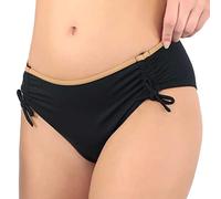 Janine Robin Bassin d'Arcachon - Bas de Maillot de Bain Boxer réglable - Venezia Noir 40