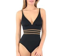 Janine Robin - Maillot de Bain 1 pièce Coques Amovibles Venezia 48 - Noir - Marque Française - Haute Qualité