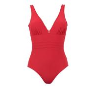 Janine Robin - Maillot de Bain 1 pièce coupé sous Poitrine Idylle 36 - Rouge - Marque Française - Haute Qualité