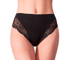 Janira Essential Queen Cotton & Lace Brief 2 Pack (20/22, white)