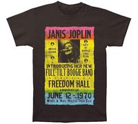 Janis Joplin Freedom Hall Poster Fitted Jersey Tee Manches Courtes(XX-Large)