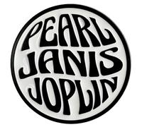 Janis Joplin Pearl Emblem Mono Pin Badge