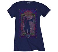 Janis Joplin - T-Shirt # L Blue Femmina # Paisley & Flowers Frame [Import]