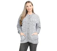 janisramone® Cardigan en tricot torsadé pour femme, col rond, manches longues, cardigans pour femmes, pull à boutons pour femme pour l'automne et l'hiver, cardigan pour femme avec poches, hauts
