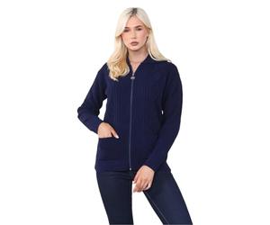 Janisramone® Cardigans à fermeture éclair pour femmes UK, Cardigan uni à manches longues pour dames, Cardigan tricoté à fermeture éclair pour femmes, Cardigans pour femmes avec poches pour l'hiver