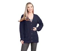 Janisramone dames Câble trapu bouton Cardigan en maille à manches longues taille 8 - 16