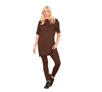 Janisramone® Femme Lounge Set, Manches Courtes Longue Ample Tee Shirt avec Legging Yoga Survetement Femme 2 Pièces Coord Gym Tenue vêtements de Sport