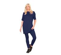 Janisramone® Femme Lounge Set, Manches Courtes Longue Ample Tee Shirt avec Legging Yoga Survetement Femme 2 Pièces Coord Gym Tenue vêtements de Sport