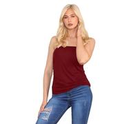 Janisramone Femmes Dames Nouveau Boobtube Bandeau sans Bretelles Haut Ruched Soutien-Gorge Vest T-Shirt Haut