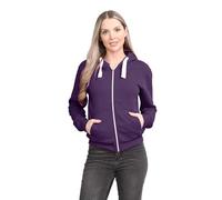 Janisramone Femmes Dames Nouveau Longue Manche Plaine Hoodie Zip Up Toison Sweat-Shirt Sauteur Chaud Chandail Manteau Haut