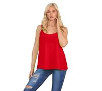 Janisramone Femmes Dames Nouveau Plaine sans Manches Balançoire Moulantes Caraco Cami Gilet Plus la Taille évasée Mini Haut