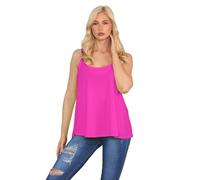 Janisramone Femmes Dames Nouveau Plaine sans Manches Balançoire Moulantes Caraco Cami Gilet Plus la Taille évasée Mini Haut