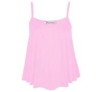 Janisramone Femmes Dames Nouveau Plaine sans Manches Balançoire Moulantes Caraco Cami Gilet Plus la Taille évasée Mini Haut