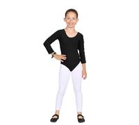 Janisramone Filles Gamins Longue Manche Gymnastique Danse Ballet Bodysuit Uniforme Leotard Haut 3-14 Ans