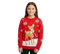 Janisramone Gamin Filles Garçons Nouveau Noël Bébé Deer Bambi Nouveauté Noël Tricoté Cavalier Chandail Top
