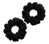 Janisramone Lot de 2, 4, 6, 12 chouchous élastiques en mousseline de soie pour femme - Pour chouchou volumineux - Noir