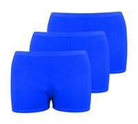 janisramone Lot de 3 mini shorts unis pour femme - Coupe ajustée - Taille élastique - Pantalon de yoga d'été pour femme - Idéal pour les clubs, la danse et la gym pour femme, bleu marine, 36-38