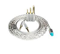 Janjunsi Câble Audio de Remplacement Compatible avec HIFIMAN HE400/HE400I/ANANDA/SUNDARA Casques D'écoute - Prise 3 en 1 avec Prise 2.5mm/3.5mm/4.4mm