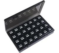 Janjunsi Pilulier Mensuel Portable Organisateur de Pilules de 28 Jours Piluliers de 4 Semaines et 1 Mois Grand Pilulier Hebdomadaire pour Vitamines Huiles Compléments Alimentaires