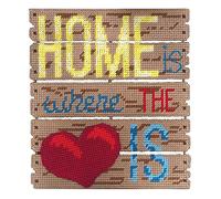 Janlynn Home is Where The Heart is Pallet-ables Kit de Toile en Plastique