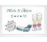 Janlynn Kit de Broderie au Point de Croix pour Jour de Mariage Multicolore 5,08 x 21,08 x 1,27 cm