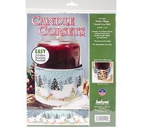 Janlynn Winter Village Candle Corset kit Point de Croix, Multicolore, 8.38 x 30.98 x 0.66 cm
