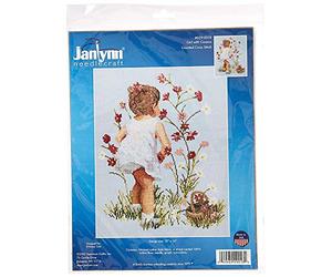 JanlynnKit de Broderie au Point de Croix., Coton, Multicolore, 12" x 16"