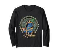 Janmashtami Krishna Divinité - Vœux de Festival Religieux Hi Manche Longue
