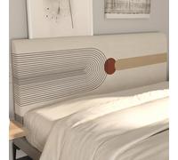 JANMEYO Housse de protection pour tête de lit élastique souple pour caméra simple/double/king taille universelle anti-poussière couverture-beige-4||210cm