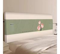 JANMEYO Housse De Tête De Lit Housse De Protection pour Tête De Lit Extensible Moderne Housse Anti-poussière pour Tête De Lit Élastique Tout Compris Décoration De Tête De Lit-Green-1||160cm