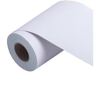 Janmobrian Plinthe Souple AutoadhéSive 5M Auto-adhésif PVC Taille Ligne Pure Couleur Papier Peint Imperméable Fond Mur Bordure Plinthe Autocollant Décalque Décoration de La Maison(White,15CM Height)
