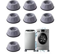 Jannlimt® Lot de 8 patins antidérapants anti-chocs et anti-bruit pour machine à laver - Pieds haute performance anti-vibrations - Stabilisateur de machine à laver