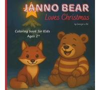 JANNO BEAR Loves Christmas | Toddler Christmas Coloring Book Ages 2-6 | 50 Cute Holiday Designs with JANNO BEAR, Winter Animals, Santa & Snow Fun | Single-Sided Pages, Easy Big Pictures