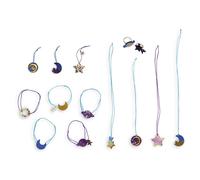 Janod Bijoux galactiques en résine 14 pièces à créer – Argenté