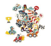 Janod - 24 Magnets Ville - Jouet en Bois FSC - Jeu Éducatif Magnétique - Accessoires pour Tableau Magnétique - Dès 24 Mois, J09642