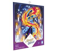 Janod - 3 Tableaux Dorure - Thème Magie - Magic School - Kit Loisir Créatif Enfant - Apprentissage Motricité Fine et Concentration - Dès 7 Ans - J07732