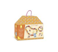Janod - 4 Bijoux en Bois à Créer Petits Chats - Les Premiers Ateliers Bijoux - Kit Loisir Créatif Enfant - Apprentissage Motricité Fine et Concentration - Dès 4 Ans