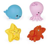 Janod 4 Squirters jouet de bain 10m+ 4 pcs