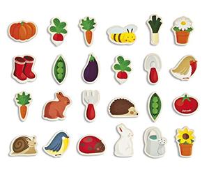 Janod - 4508156 - Magnets en Bois - Jardin - 24 pièces
