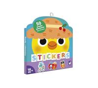 Janod - 50 Grandes Gommettes pour Enfants - Dès 18 Mois - Formats 7x8cm - Stickers Autocollants Thème Jardin - Pré-découpées pour Faciliter la Préhension - Développement Créativité - J09187