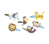 Janod Coffret 6 barrettes à créer – Animaux Exotiques, Kit loisir créatif enfant, dès 5 ans – J09178
