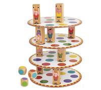 Janod, Acrobat', Jeu d'Adresse Enfant Dès 5 Ans, 80 Pièces | Jeu d'Équilibre et de Stratégie, 20 Disques en Carton, 57 Pions en Bois et 3 Dés, De 2 à 8 joueurs