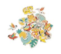 Janod – Set de 24 magnets Tropik – Jouet d'éveil en bois FSC – Dès 2 ans