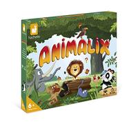 Janod - AnimaliX - Jeu de Déduction - Devine l'Animal - 1 Roue + 4 Plateaux Individuels + 32 Cartes + 4 Feutres Effaçables - Dès 6 Ans, J02476
