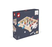 Janod Mini baby-foot de table Applepop Thème hockey en bois FSC Multicolore Dès 3 ans